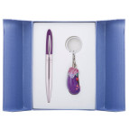 Ручки в наборе Langres Aubergine 1шт+брелок фиолетовый LS.122013-07