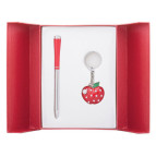 Ручки в наборе Langres Apple 1шт+брелок красный LS.122024-05