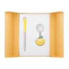 Ручки в наборе Langres Apple 1шт+брелок желтый LS.122024-08