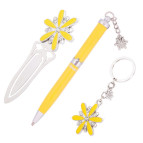 Ручки в наборе Langres Star 1шт + брелок и закладка для книг, желтый LS.132000-08