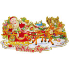 Украшение новогоднее бумажное - Плакат двухсторонний №1881-1 57*29см рус.