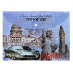 Папка-конверт А4 с кнопкой с принтом Лидер 6207