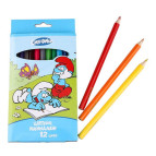 Карандаши цветные 12цв. Росмэн Смурфики, трехгранные 15720