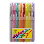 Ручки гелевые First набор 8шт с блестками F919-8/205-8