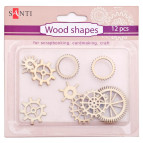Заготовки для декорирования (дерево) Santi набор 12шт Механизмы 952591