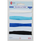 Набор ленточек из ткани Santi 4шт*2м, Рафия 952041