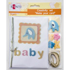 Набор заготовок для открыток Santi 3шт 17*12см 230г/м Baby со слоненком 951955