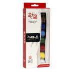 Краски акриловые Rosa Start набор 8цв. по 20мл 90747253