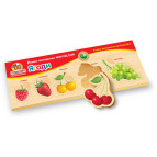 Игра Вундеркинд Рамки-вкладыши 10*29см Ягоды, методика Монтессори РВ-047