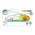 Карандаши цветные 12цв. Marco Color Core в металлическом пенале 3100-12TN/3000-12