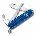 Victorinox My First 84 мм 9 предметов синий прозр. пила + цепочка + шнур Vx02373.T2