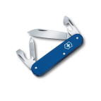 Victorinox Cadet 84 мм 9 предметов рифл. синий + кожанный чехол Vx02600.L1222