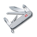 Victorinox Farmer 93 мм 9 предметов серебрянный рифл. + кернер + пила Vx08241.26
