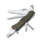 Victorinox Military Germany 111мм 10предметов зелен. нейлон + одноруч + волн + lock + отвертка + пила Vx08461.MW4DE