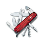 Victorinox Climber 91 мм 14 предметов красный прозр. + штопор + ножницы + крюк Vx13703.T