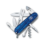 Victorinox Climber 91 мм 14 предметов синий прозр. + штопор + ножницы + крюк Vx13703.T2