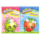 Блокнот А6 32л Перо спираль, Shopkins 710630