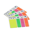 Стикеры-закладки пластиковые Buromax Neon 45x25мм+45х12мм, 3х40л. BM.2308-98