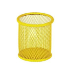 Стакан для ручек Металл Сетка Желтый Д90мм ZiBi ZB.3100-08