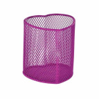 Стакан для ручек Металл Сетка "Сердце" Розовый Д90мм ZiBi ZB.3102-10