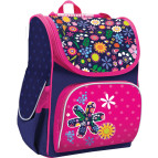 Рюкзак (ранец) школьный каркасный 1Вересня Smart 553017 Flowers PG-11 34*26*14см