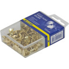 Кнопки золотые BUROMAX 100шт в пластиковом футляре BM.5175