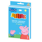 Карандаши цветные 12цв. Росмэн Свинка Пеппа, трехгранные 29109