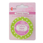 Декоративный скотч Santi текстильный Зеленый горох, 1,5см*5м 740146