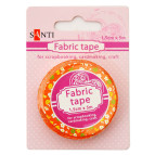 Декоративный скотч Santi текстильный Оранжевые цветы, 1,5см*5м 952627