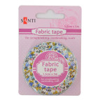 Декоративный скотч Santi текстильный Полевые васильки, 1,5см*5м 740157