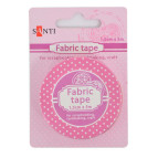 Декоративный скотч Santi текстильный Розовый горох, 1,5см*5м 740168