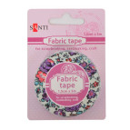 Декоративный скотч Santi текстильный Цветочная сказка, 1,5см*5м 740172