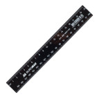 Линейка 20см пластик Buromax BM.5827-20 черная