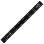 Линейка 30см пластик Buromax BM.5827-30 черная