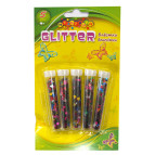 Блестки набор 5цв. в пластиковых тубах, ассорти (звёздочки, сердечки итд) 8147