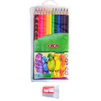 Карандаши цветные 12цв. с точилкой и пеналом ZiBi Smooth ZB.2408