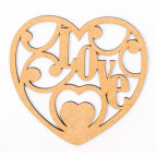 Заготовка для декорирования Rosa Talent (МДФ) Сердце-13 10*10см 4801475