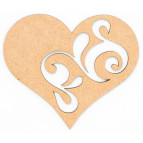 Заготовка для декорирования Rosa Talent (МДФ) Сердце-12 10*10см 4801474