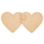 Заготовка для декорирования Rosa Talent (МДФ) Два сердца-14 20*10см 4801476