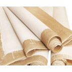 Холст грунтованный 1м погонный (рулон1,5*3м) мелкое зерно, 270г/м лен акрил Маэстро цена за 1м.п.