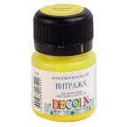 Краска витражная на водной основе ЗХК Невская Палитра DECOLA 20мл Лимонная 4226214
