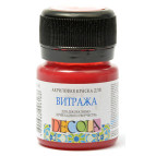 Краска витражная на водной основе ЗХК Невская Палитра DECOLA 20мл Красная 4226331