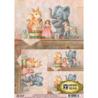 Декупажная карта-бумага 21*29,7см Vintage Design 40г/м Девочкины игрушки S087