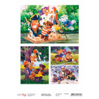 Декупажная карта-бумага 21*29,7см Rosa Start 55г/м Веселые медвежата 696045