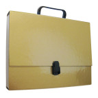 Портфель А4 Penmate 40мм картон пустой Золото ТТ6747