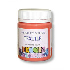 Краска акриловая для ткани ЗХК Невская Палитра DECOLA 50мл Коралловая 4128355