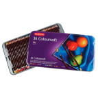 Карандаши набор 36цв. Derwent Coloursoft в металлической коробке D-0701028