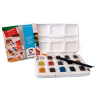 Краска акварельная Van Gogh набор 12цв. в кюветах + 3 в подарок Royal Talens Pocket box 20808632