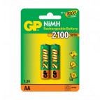 Аккумуляторная батарейка АА (пальчиковая) GP 1шт R06 2100mA 210AAHC-UC2