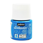 Краска по светлой ткани Pebeo Setacolor Glitter не растекающаяся 45мл Аквамарин P-329201